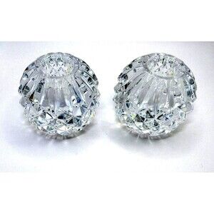Waterford Crystal Lismore 2 1/2” Round Ball Tapered Candle Holders